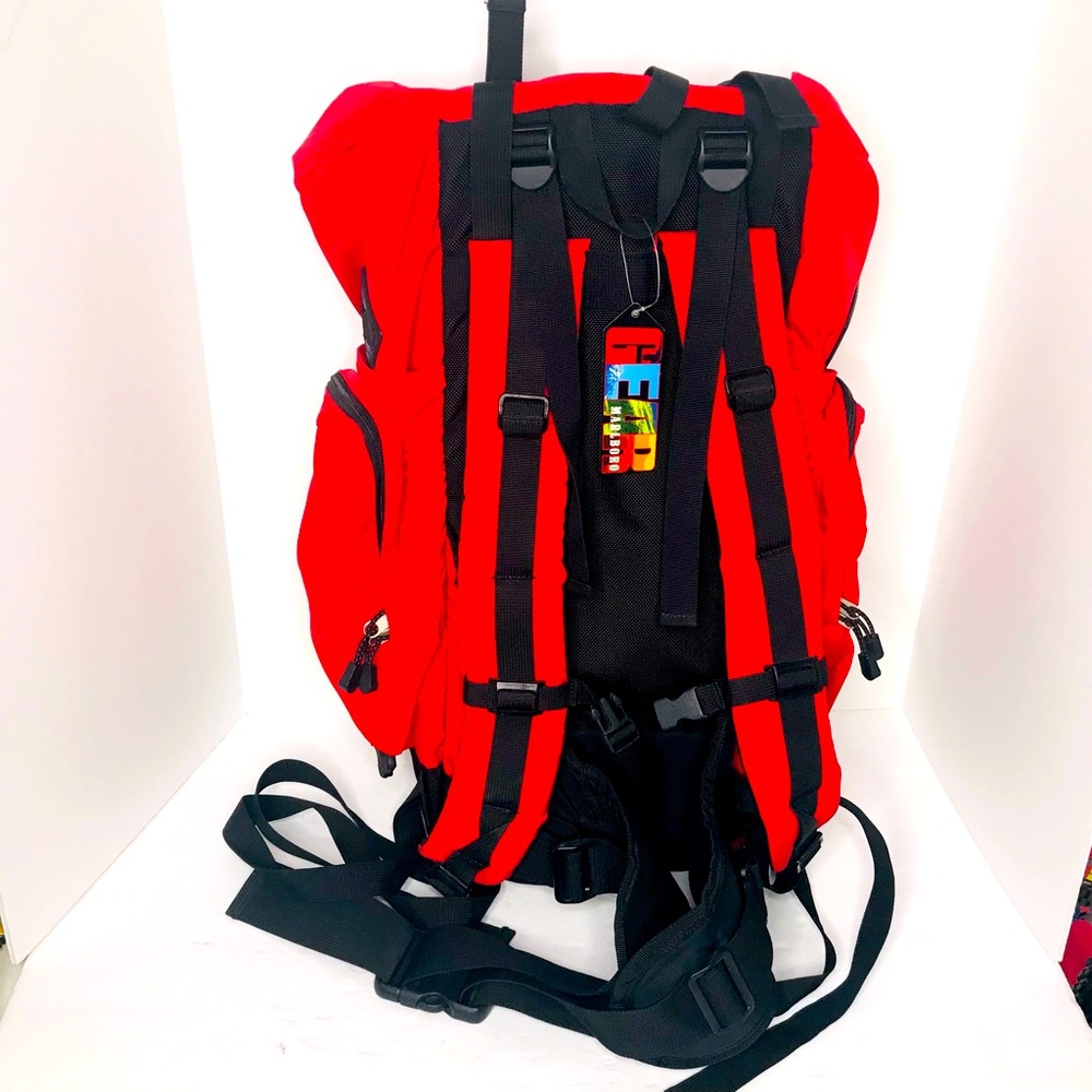 Vintage Marlboro Gear Red Hiking Waist Pack Backpack Camping Bag New With Tags